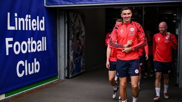 Sean Boyd during a Shelbourne training session at Clearer Twist National Football Stadium at Windsor Park in Belfast.