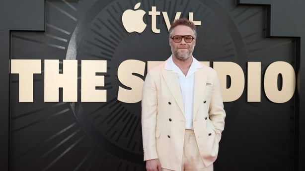 Seth Rogen attends the World Premiere of Apple TV+'s Series "The Studio" at Academy Museum of Motion Pictures on March 24, 2025 in Los Angeles