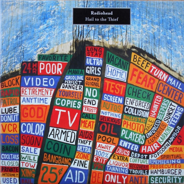 Front cover of the album 'Hail to the Thief' by Radiohead