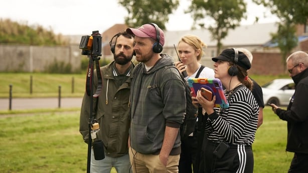 Director Brendan Canty on location for Christy in Cork city