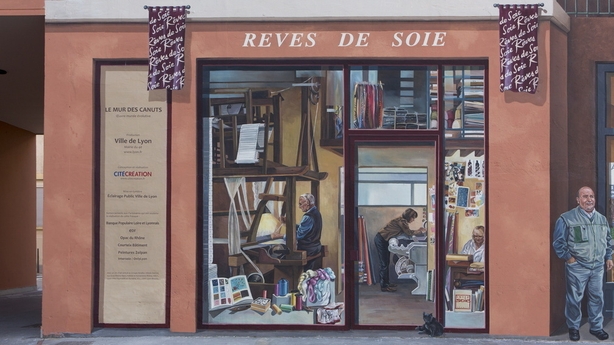 a painting of a store