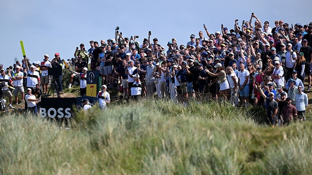 Rory McIlroy tees off on the seventh hole during a practice round prior to The 153rd Open Championship