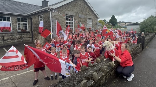 Cork supporters gather in Freemount ahead of the All Ireland Hurling Final
