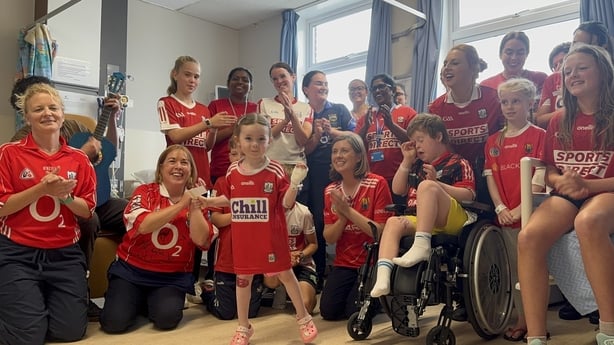 Ella Leonard, a patient at Cork University Hospital, is pictured ahead of the All Ireland Hurling Final 2025 - RTEpic