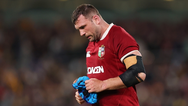 ADELAIDE, AUSTRALIA - JULY 12: Tadhg Beirne of British & Irish Lions leaves the field during the tour match between AUNZ XI and British & Irish Lions at Adelaide Oval on July 12, 2025 in Adelaide, Australia. (Photo by Cameron Spencer/Getty Images)