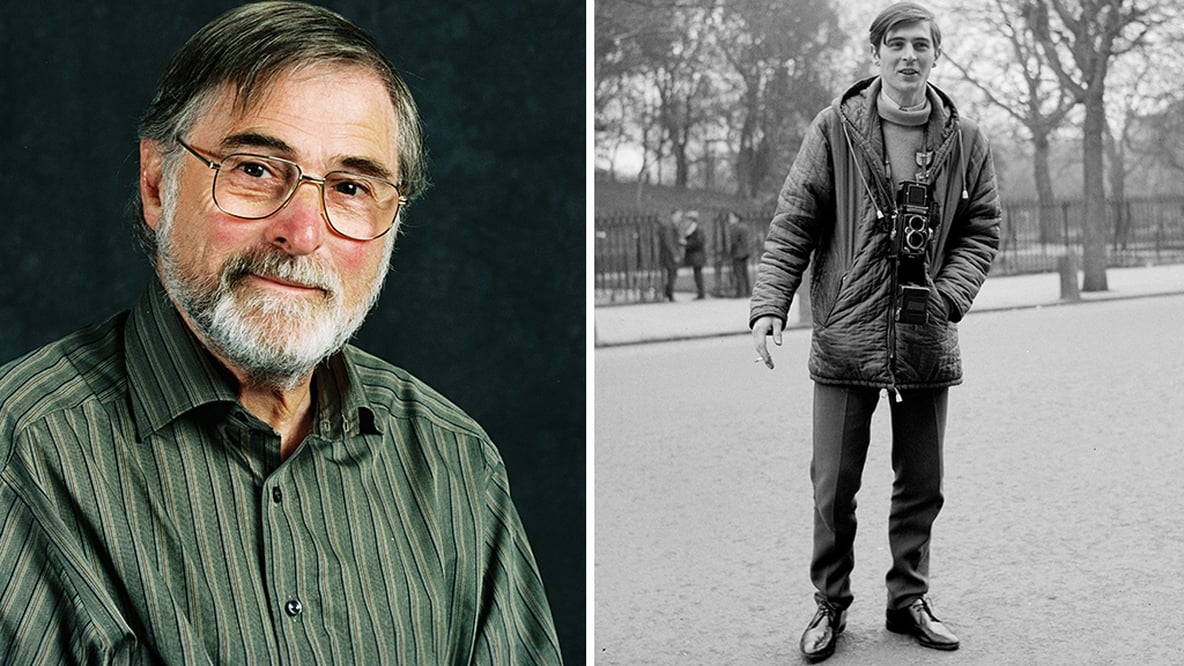 RTÉ Guide stills photographer Roy Bedell in 2004 and 1966.
