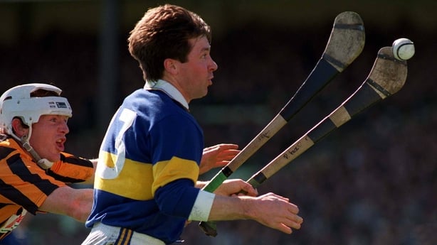 Pat Fox of Tipperary during the Church & General National Hurling League Quarter-Final match between Kilkenny and Tipperary at Croke Park in Dublin.