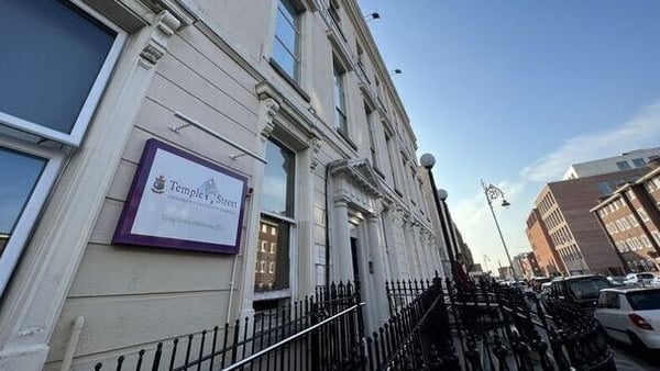 A picture of Temple Street Hospital in Dublin