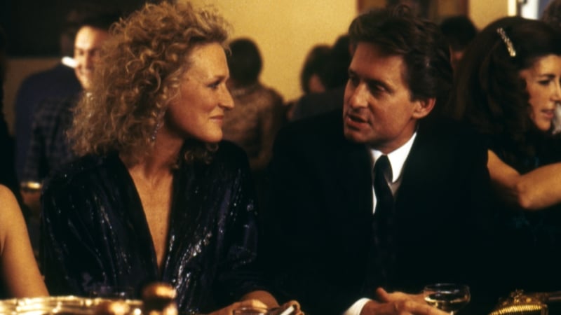 Glenn Close and Michael Douglas in director Adrian Lyne's smash hit Fatal Attraction (Pic: Getty)