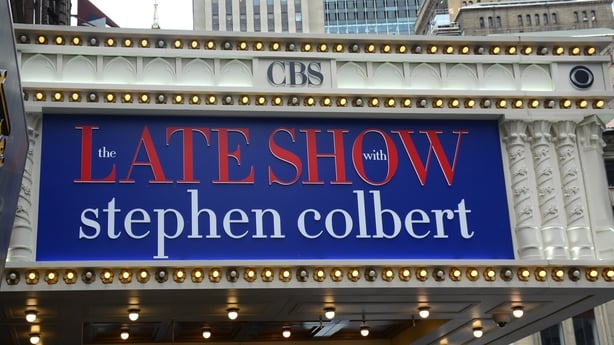 'The Late Show' sign on a building