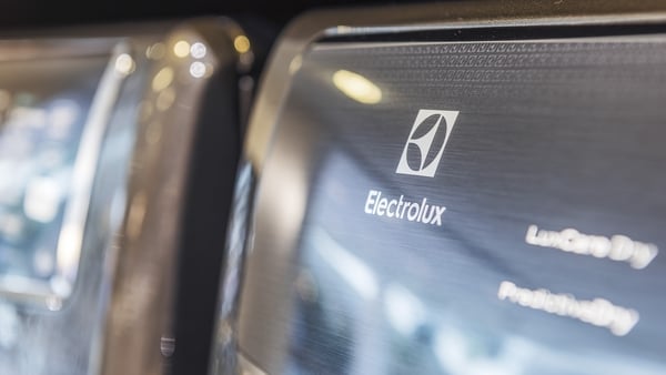 a close up of an Electrolux washing machine