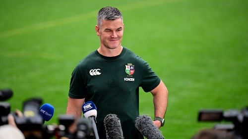 Johnny Sexton speaks to the media at Suncorp Stadium