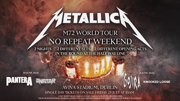 Metallica Dublin concerts poster