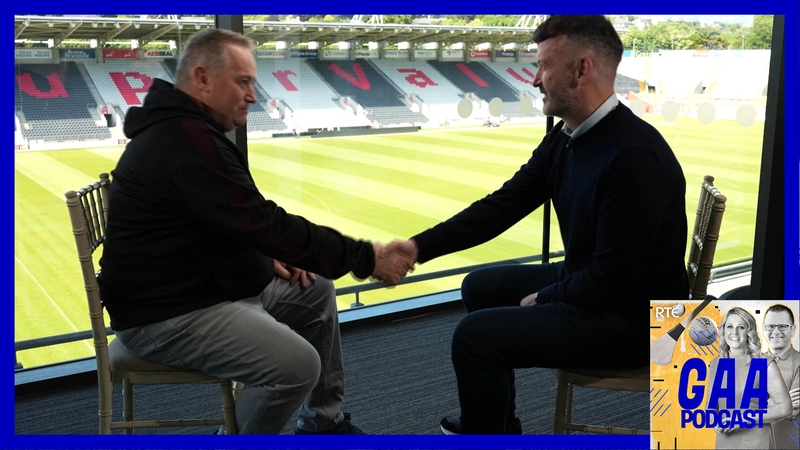 Former team-mates Pat Ryan and Dónal Óg Cusack meet ahead of today's final
