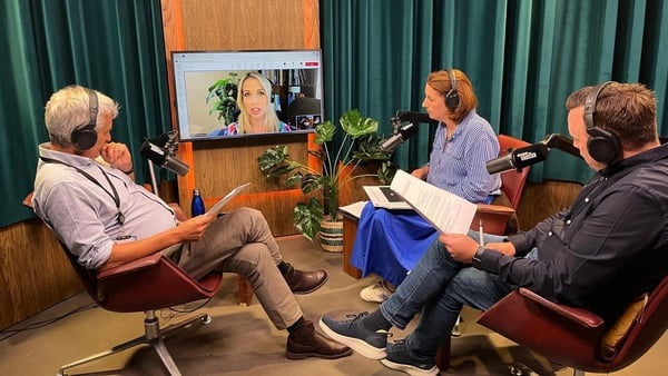David McCullagh, Katie Hannon and Fran McNulty talk with BBC Chief Anchor Caitriona Perry on Behind the Story