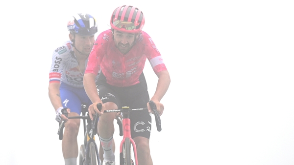 Ben Healy of Ireland and Team EF Education - EasyPost crosses the finish line during the 112th Tour de France 2025, Stage 14 a 182.6km stage from Pau to Luchon-Superbagneres 1794m / #UCIWT / on July 19, 2025 in Luchon-Superbagneres, France. (Photo by Dari