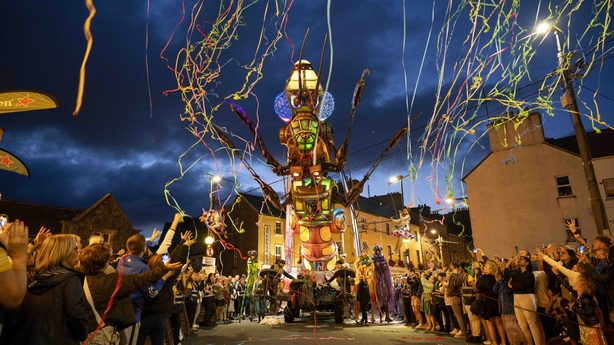 People on the street for the Galway Arts Festival