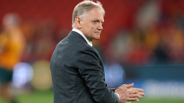 BRISBANE, AUSTRALIA - JULY 19: Australia head coach Joe Schmidt checks the pitch ahead of the 1st Test Match between Australia Wallabies and British & Irish Lions at Suncorp Stadium on July 19, 2025 in Brisbane, Australia. (Photo by David Rogers/Getty Ima