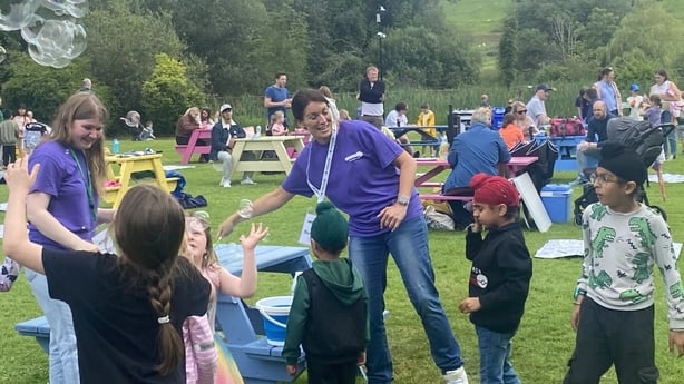 Childs and volunteers take part in events at the Barrestown campus in Co Kildare