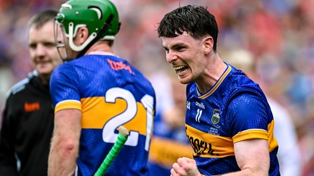 Andrew Ormond of Tipperary celebrates after his side's victory in the GAA Hurling All-Ireland Senior Championship final match between Cork and Tipperary at Croke Park in Dublin. Photo by Piaras Ó Mídheach/Sportsfile