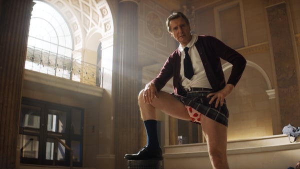 a person in a short skirt