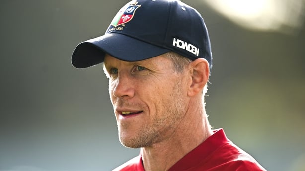11 July 2025; British & Irish Lions assistant coach Simon Easterby speaks to the media after a British & Irish Lions captain's run at Adelaide Oval in Adelaide, Australia. Photo by Brendan Moran/Sportsfile