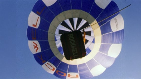 Hot air ballooning at Camp Rockwell, County Tipperary in 1975.