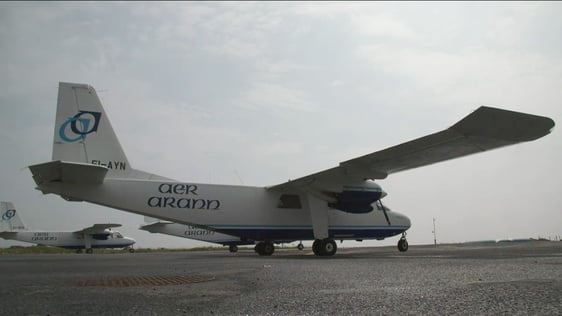 An Aer Arann Britten-Norman Islander plane in 2020.