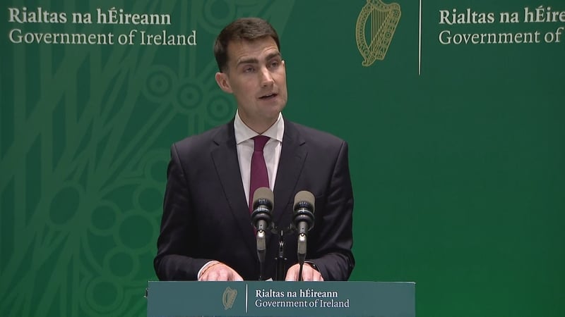 Minister for Public Expenditure Jack Chambers speaking