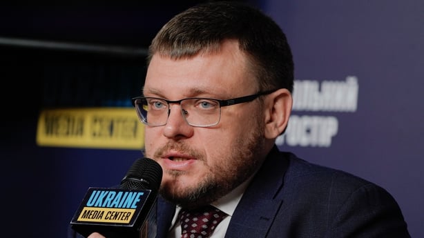 KYIV, UKRAINE - FEBRUARY 10: Semen Kryvonos, Director of the National Anti-Corruption Bureau of Ukraine, reports at a press conference on the results of work for the second half of 2024 on February 10, 2025 in Kyiv, Ukraine. During the briefing, participants present a report on the activities of NAB