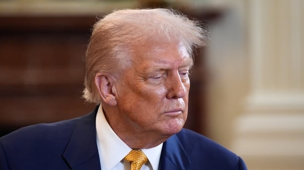 US President Donald Trump during a reception with Republican members of Congress 