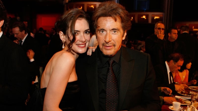 Winona Ryder and Al Pacino pictured during the 35th AFI Life Achievement Award tribute to Al Pacino held at the Kodak Theatre on 7 June 2007 in Hollywood