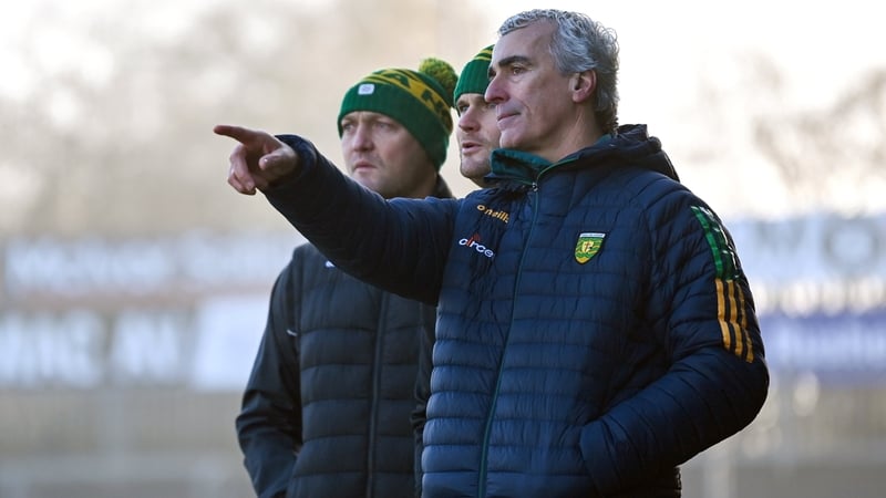 Donegal manager Jim McGuinness (R) with selectors Neil McGee (C) and Colm McFadden (L)