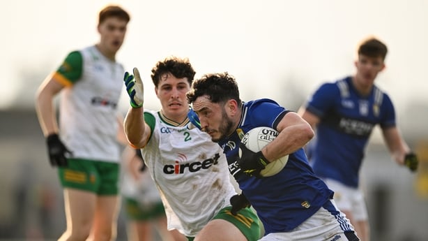 8 February 2025; Paudie Clifford of Kerry in action against Finnbarr Roarty of Donegal during the Allianz Football League Division 1 match between Kerry and Donegal at Fitzgerald Stadium in Killarney, Kerry. Photo by Brendan Moran/Sportsfile