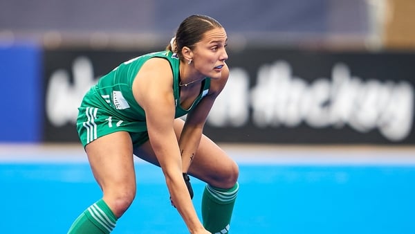 20 January 2024; Elena Neill of Ireland during the FIH Women's Olympic Hockey Qualifying Tournament third/fourth place play-off match between Ireland and Great Britain at Campo de Hockey Hierba Tarongers in Valencia, Spain. Photo by Manuel Queimadelos/Spo