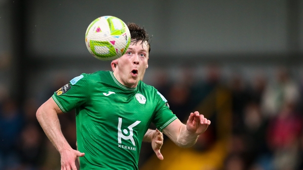 25 April 2025; Dara McGuinness of Finn Harps during the SSE Airtricity Men's First Division match between Cobh Ramblers and Finn Harps at St Colman's Park in Cobh, Cork. Photo by Michael P Ryan/Sportsfile