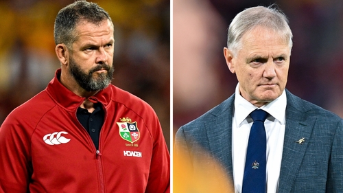 Lions head coach Andy Farrell, and Wallabies boss Joe Schmidt