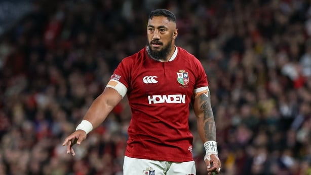 2 July 2025; Bundee Aki of British & Irish Lions during the tour match between Queensland Reds and the British & Irish Lions at Suncorp Stadium in Brisbane, Australia. Photo by Steve Christo/Sportsfile