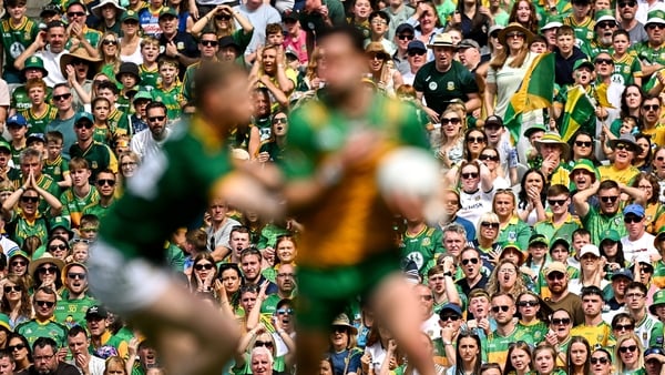 13 July 2025; Supporters react during the GAA Football All-Ireland Senior Championship semi-final match between Meath and Donegal at Croke Park in Dublin. Photo by Seb Daly/Sportsfile