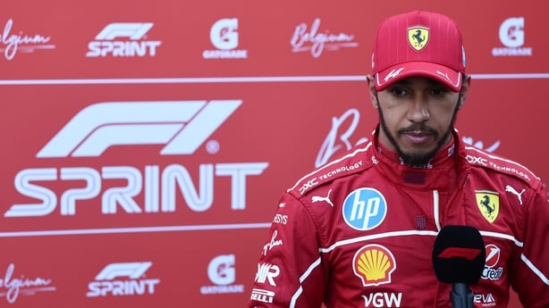 Lewis Hamilton of Ferrari during Sprint Qualifying ahead of the Formula 1 Belgian Grand Prix at Spa-Francorchamps in Spa, Belgium on July 25, 2025.