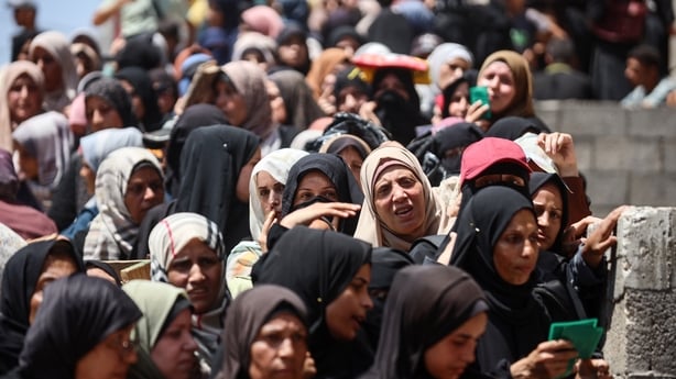 a group of people in a crowd