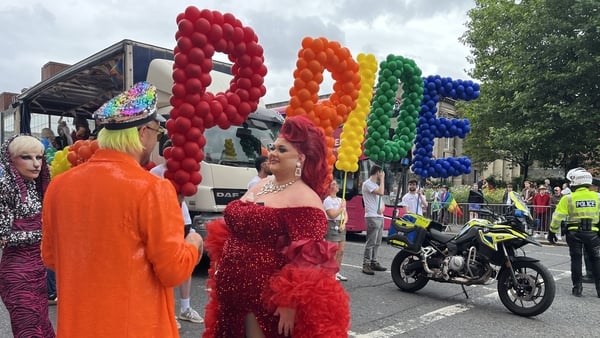 People at Belfast Pride celebrations