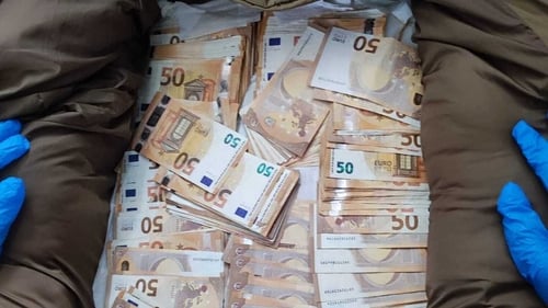 The cash was seized as part of an operation targeting an organised crime group