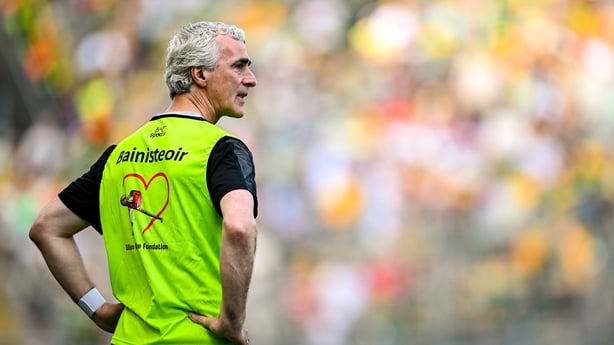 13 July 2025; Donegal manager Jim McGuinness during the GAA Football All-Ireland Senior Championship semi-final match between Meath and Donegal at Croke Park in Dublin. Photo by Seb Daly/Sportsfile