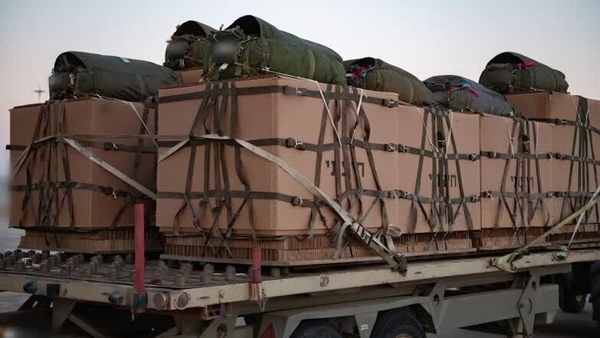 Israeli army releases footage it says shows preparations for Gaza aid air drop