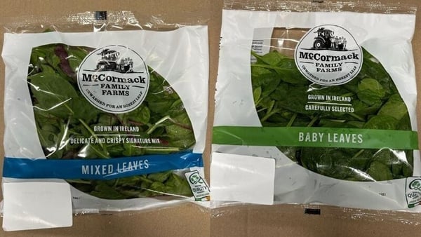 The Food Safety Authority issued the alert for the products which are being recalled by McCormack Family Farms.