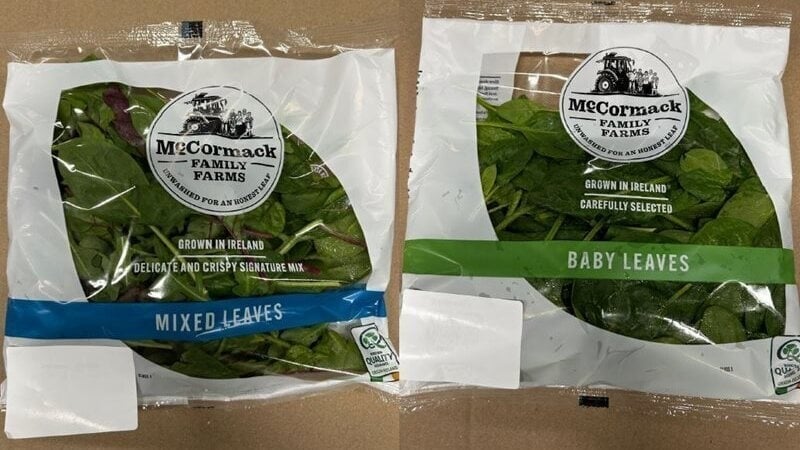 The Food Safety Authority issued the alert for the products which are being recalled by McCormack Family Farms.