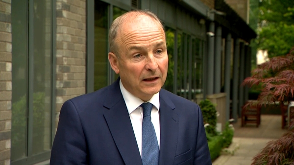 Taoiseach Micheál Martin being interviewed
