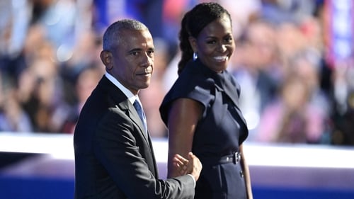 Barack and Michelle Obama (pictured in 2024) were conferred with the Freedom of Dublin in 2017