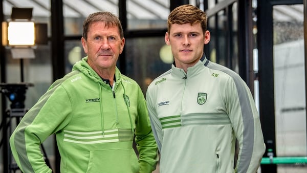 19 July 2025; Manager Jack O'Connor, left, and Gavin White during the Kerry GAA Football All-Ireland Senior Final Media Conference at the Gleneagle Hotel in Killarney, Kerry. Photo by Domnick Walsh/Sportsfile